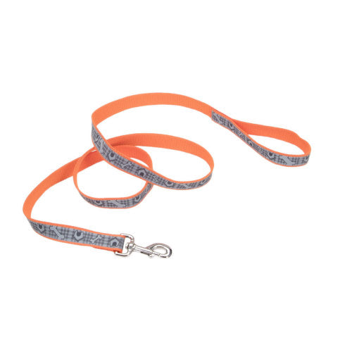 Lazer Brite, Lazer Brite Reflective Dog Leash, Orange, 1 Each/1 In X 6 ft