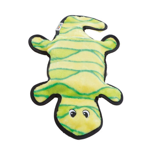 Outward Hound Invincibles Dog Toy Gecko 4 Squeakers Yellow/Green 1 Each/Large by Outward Hound