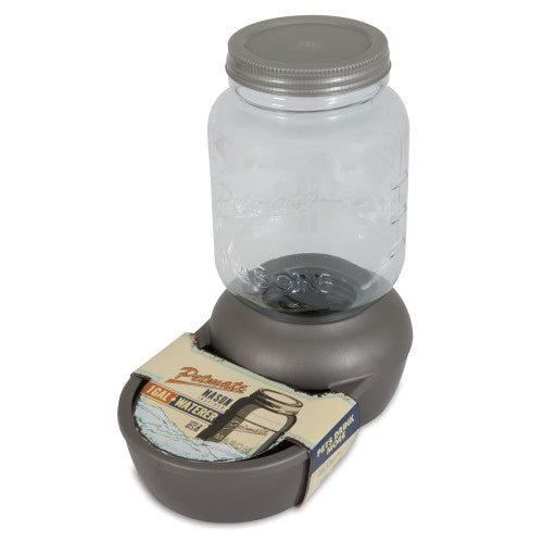 Petmate, Petmate Mason Gravity Waterer, Soda Glass, 1 Each/Small