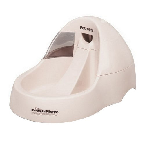 Petmate, Petmate Deluxe Fresh Flow Fountain, Bleached Linen, 1 Each/Large