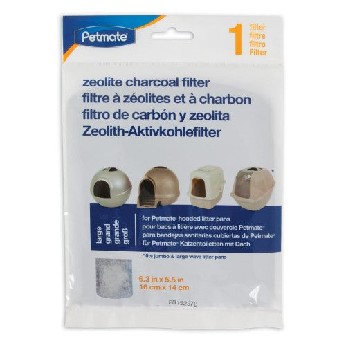 Petmate Zeolite Filter for Hooded Cat Litter Pan Black/White, 1 Each/Large by Petmate