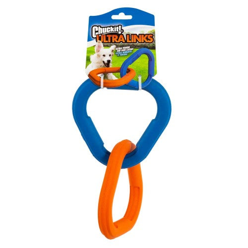 Chuckit!, Chuckit! Ultra Links Dog Toy, Blue, Orange, 1 Each/9 in, One Size