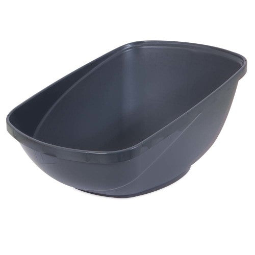 Petmate Hi-Back Open Cat Litter Pan Blue Steel, 1 Each/Jumbo by Petmate