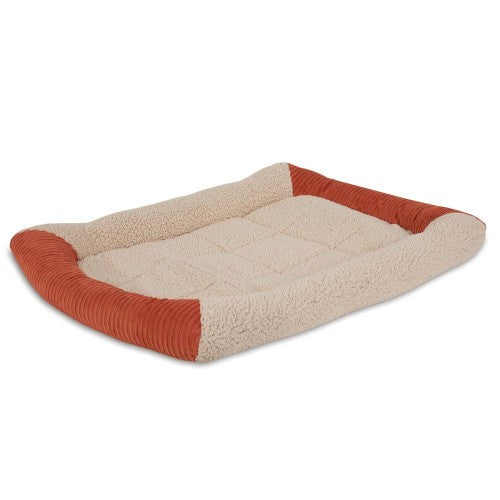 Aspen Self Warming Bolster Dog Mat Barn Red, Cream, 1 Each/28.5 in X 18.5 in by San Francisco Bay Brand