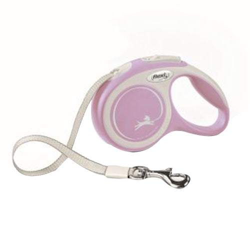 Flexi New Comfort Retractable Tape Dog Leash Pink, 1 Each/10 ft, XS, Up To 26 lb by Flexi