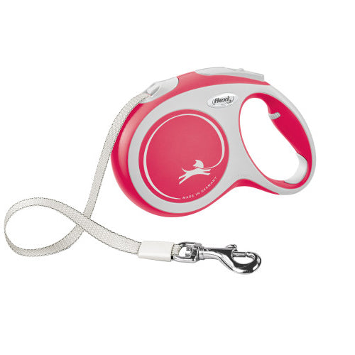 Flexi New Comfort Retractable Tape Dog Leash Red, 1 Each/16 ft, LG, Up To 132 lb by Flexi