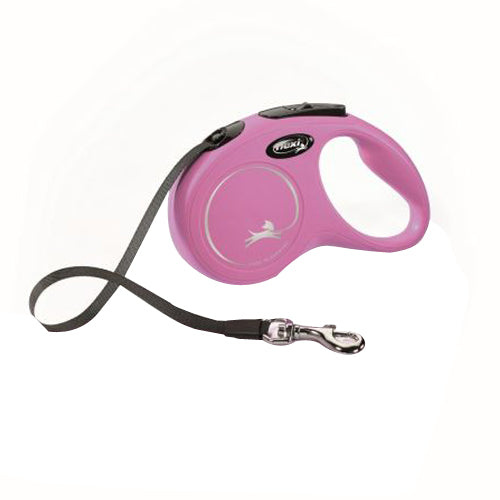 Flexi New Classic Retractable Tape Dog Leash Pink, 1 Each/16 ft, SM, Up To 33 lb by Flexi