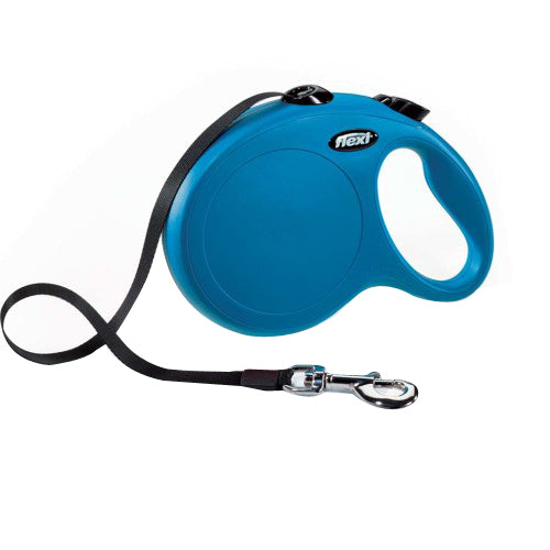 Flexi New Classic Retractable Tape Dog Leash Blue, 1 Each/26 ft, LG, Up To 110 lb by Flexi