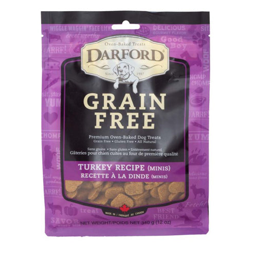 Darford, Darford Grain Free Dog Biscuits Turkey Recipe, Mini, Turkey, 1 Each/12 Oz