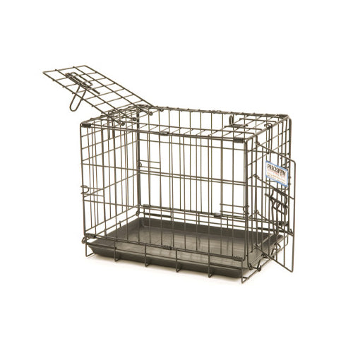 Precision Pet, Precision Pet Products ProValu 2 Door Wire Dog Crate, Black, 1 Each/19 in