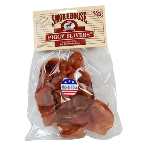 Smokehouse, Smokehouse USA Made Piggy Slivers Dog Chew, 1 Each/5 Pack