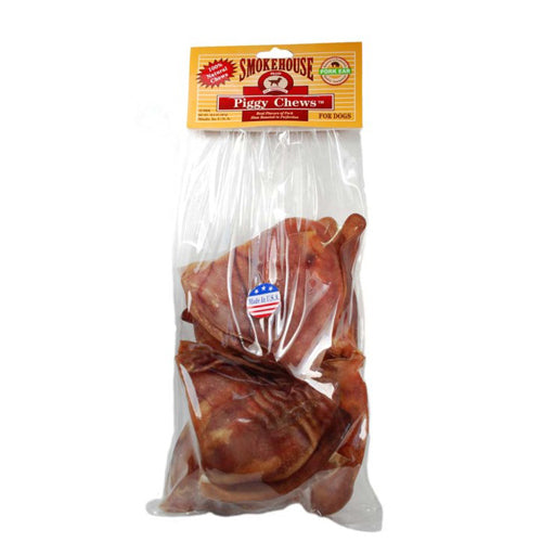 Smokehouse USA Made Natural Pig Ears Dog Chew 1 Each/10 Pack by Smokehouse