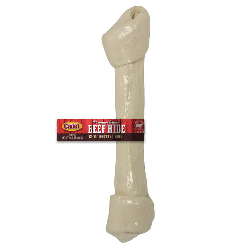 Cadet, Cadet Beef Hide Knotted Dog Chews, Individually Wrapped, 1 Each/13-14 in