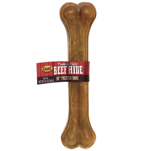 Cadet Premium Grade Pressed Beef Hide Bones 1 Each/10 in, 1 Pack by Cadet
