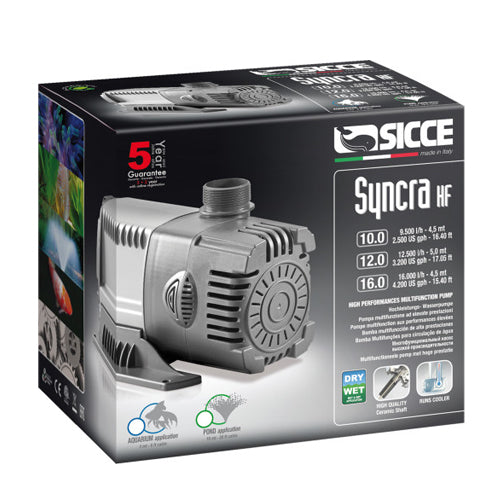 Sicce SYNCRA HF (High Flow) 12.0 Pump - 3200 GPH 1 Each by Sicce