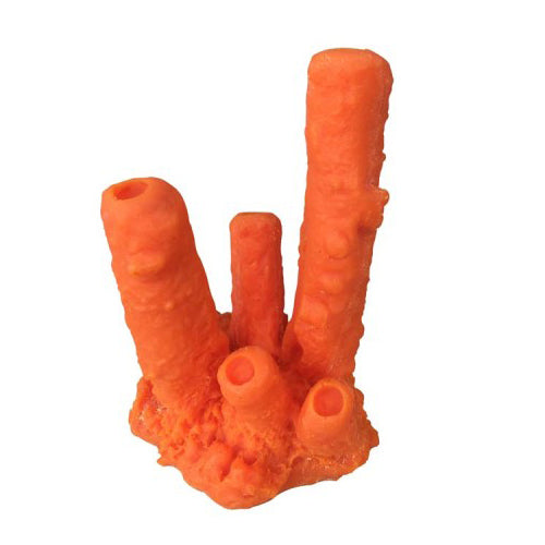Weco, Weco Products South Pacific Coral Tube Sponge Ornament, Orange, 1 Each/Small
