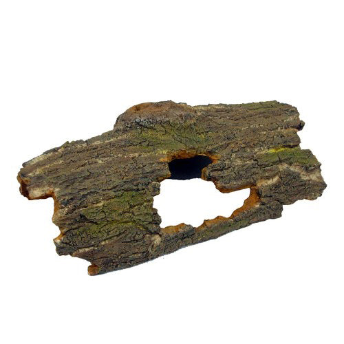Weco, Weco Products Wecorama Sleepy Hollows Silver Pine Bark Lodge Terrarium Ornament, Brown/Green, 1 Each/Large