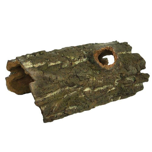 Weco, Weco Products Wecorama Sleepy Hollows Silver Pine Bark Lodge Terrarium Ornament, Brown/Green, 1 Each/XL