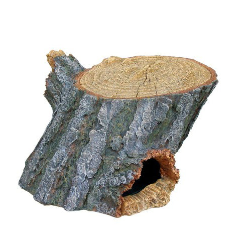 Weco, Weco Products Wecorama Sleepy Hollows Giant Pine Lodge Den Terrarium Ornament, Gray, Brown, 1 Each