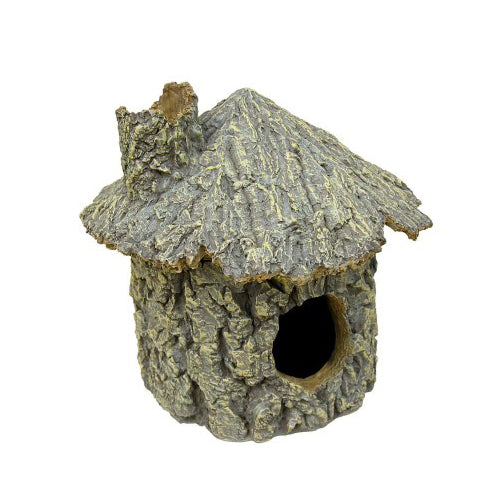 Weco, Weco Products Wecorama Sleepy Hollows Green Pine Hut Terrarium Ornament, Green, 1 Each