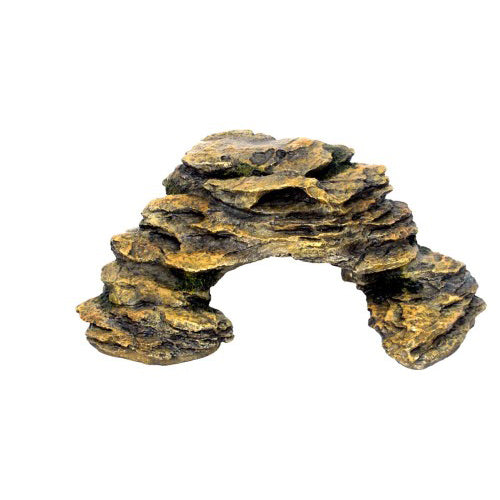 Weco, Weco Products Wecorama Galapagos Silver Shale Corner Ramp Terrarium Ornament, Brown, 1 Each/10.4 in