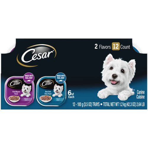 Cesar, Cesar Filets in Gravy Adult Wet Dog Food, 42.3 Oz, 12 Pack (Case Of 2)
