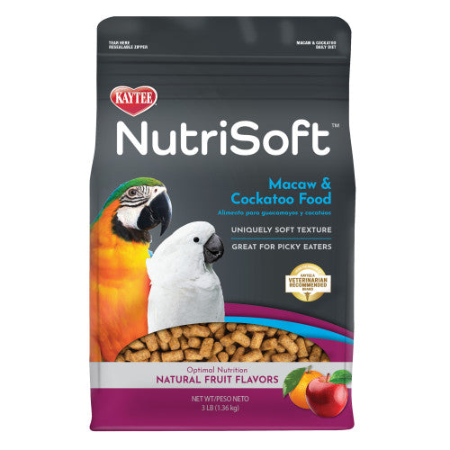 Kaytee, Kaytee Nutrisoft Macaw & Cockatoo Pet Bird Food, 1 Each/3 lb