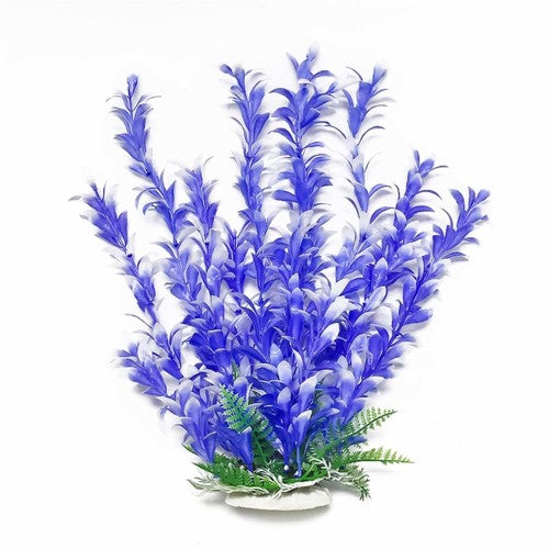 Aquatop, Aquatop Bacopa Aquarium Plant with Weighted Base, Blue, White, 1 Each/16 in