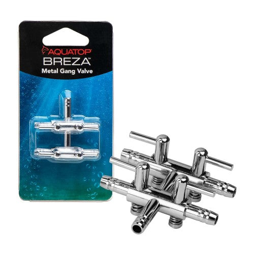 Aquatop BREZA Metal Gang Valve 4-Way, Silver, 1 Each by Aquatop