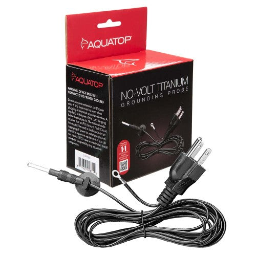 Aquatop, Aquatop NO-VOLT Titanium Aquarium Grounding Probe, Black, 1 Each