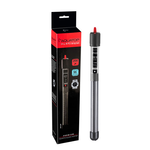 Aquatop, Aquatop Quartz Platinum Glass Heater, 1ea/40-60 Gallon, 200 W