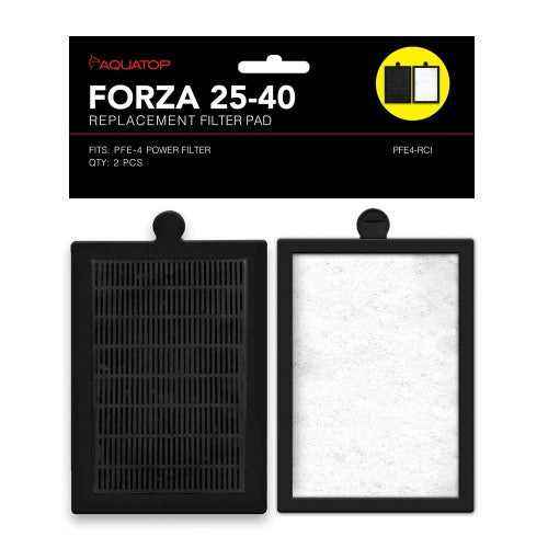 Aquatop, Aquatop FORZA Replacement Filter Inserts with Premium Activated Carbon, 25-40, Black, White, 1 Each/2 Pack
