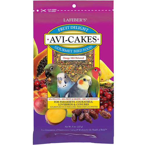 Lafeber, Lafeber Company Fruit Delight Avi-Cakes Small Birds Treat, 1 Each/8 Oz