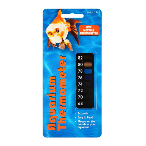 LCR Hallcrest Liquid Crystal Aquarium Thermometer Vertical Black, 1 Each/Mini by San Francisco Bay Brand