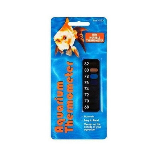 San Francisco Bay Brand, LCR Hallcrest Liquid Crystal Aquarium Thermometer Vertical, Black, 1 Each/Mini