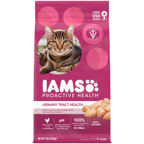Iams, IAMS Proactive Health Urinary Tract Health Adult Dry Cat Food, Chicken, 1 Each/7 lb