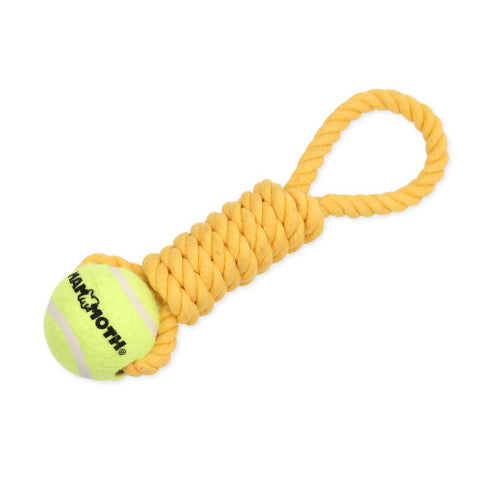 Mammoth Pet Products, Mammoth Pet Products Twister Pull Tug w/Ball Dog Toy, Yellow, 1 Each/MD, 12 in