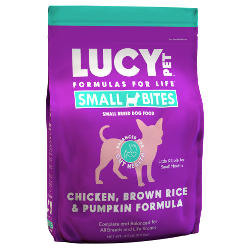 Lucy Pet Products, Lucy Pet Products Small Bites LID Dry Dog Food, Chicken, Brown Rice & Pumpkin, 1 Each/4.5 lb