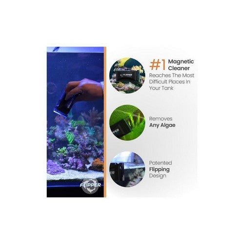 San Francisco Bay Brand, Flipper Cleaner Float 2 In 1 Magnetic Aquarium Algae Cleaner, Standard, 1 Each