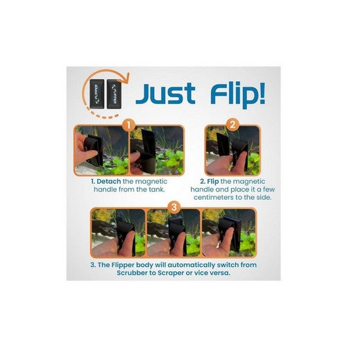 San Francisco Bay Brand, Flipper Cleaner Float 2 In 1 Magnetic Aquarium Algae Cleaner, Standard, 1 Each