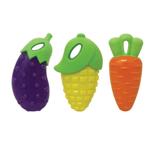 Multipet, Multipet Harvesters Rubber Dog Toy, Vegetables, Assorted, 1 Each/5 in