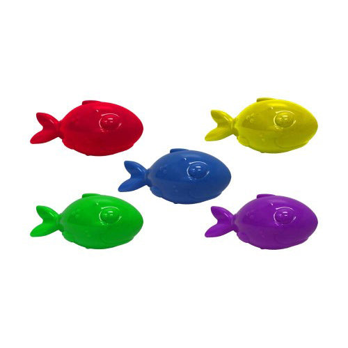Multipet Lobberz Fish Squeak Throw Float Fetch Toy Assorted, 1 Each/7 in by Multipet