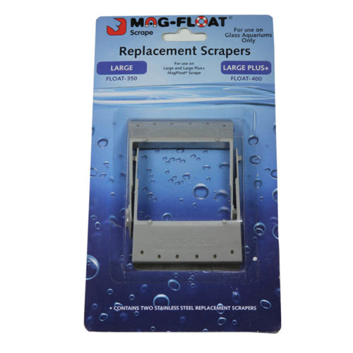 San Francisco Bay Brand, Mag-Float Replacement Scrapers for Glass Aquariums, Grey/White, 1 Each/LG/LG+, 2 Pack
