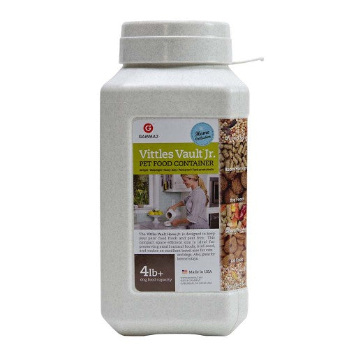 Vittles Vault, Vittles Vault Junior Compact Pet Food Container, White, 1 Each/4 Lb - 6 lb