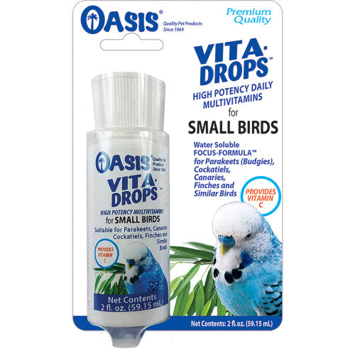 Oasis Vita Drops Multivitamin Supplement for Small Birds 1 Each/2 Oz by San Francisco Bay Brand