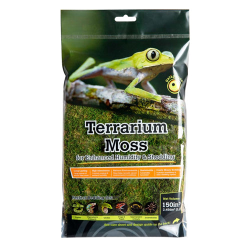 Galapagos, Galapagos Sheet Moss Decorative Sheet of Real Moss Substrate, Fresh Green, 1 Each/2.6 qt, Mini