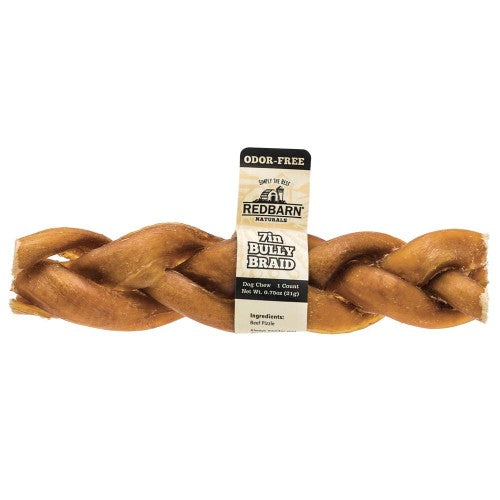 Redbarn Pet Products, Redbarn Pet Products Odor-Free Braided Bully Stick Dog Chew, 7 Inch (Case Of 20)