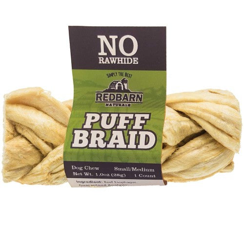 Redbarn Pet Products Puff Braid Dog Treat 18Each/18 Count, SM/Medium (Count of 18) by Redbarn Pet Products