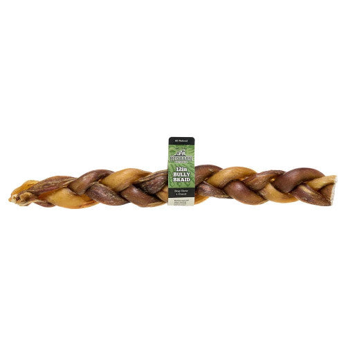 Redbarn Pet Products, Redbarn Pet Products Braided Bully Stick Dog Treat, 12 Inches (Case Of 25)