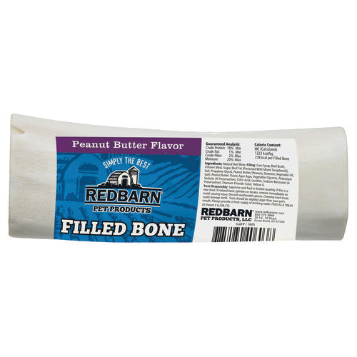 Redbarn Pet Products, Redbarn Pet Products Filled Bone Dog Treat, Peanut Butter, 1 Each/5 Oz, Large
